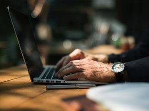 Man Working on Laptop